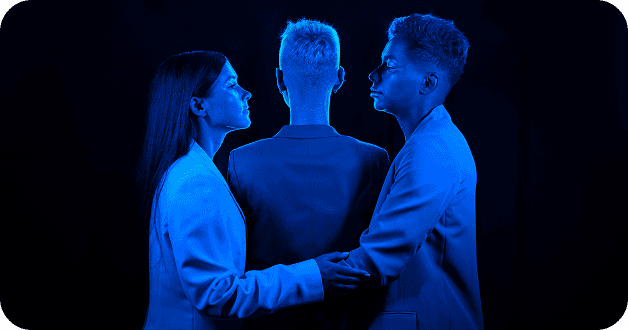 Three people