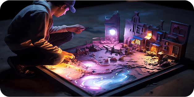 A person builds location prototype