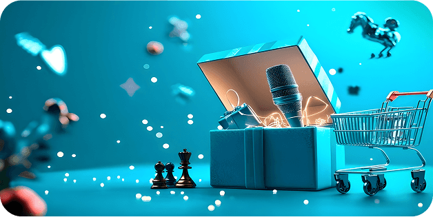 Box with different items